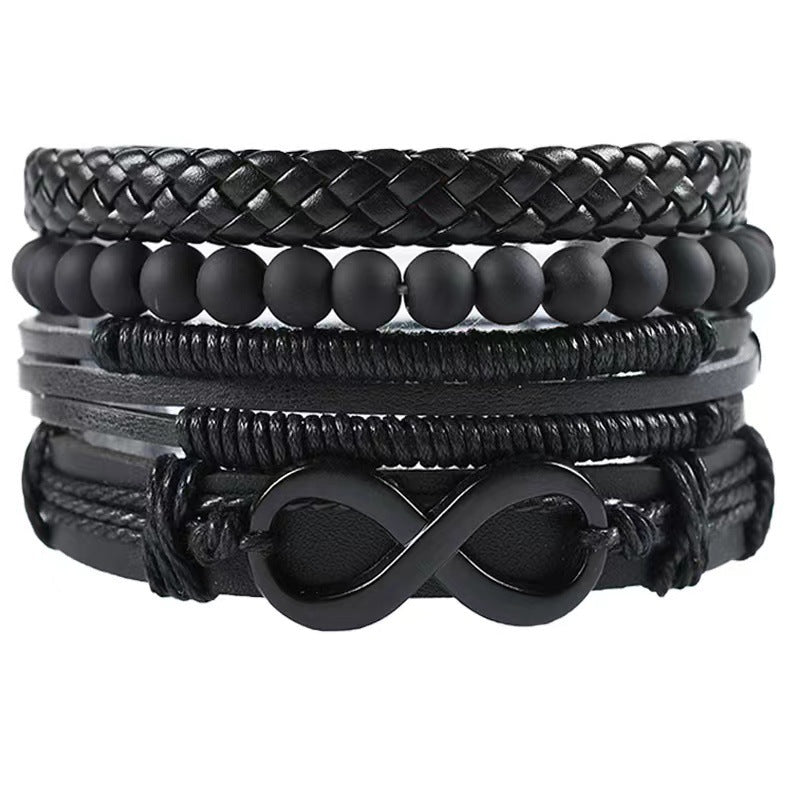 Multi-layer Bracelet Set Vintage-style Jewelry For Men