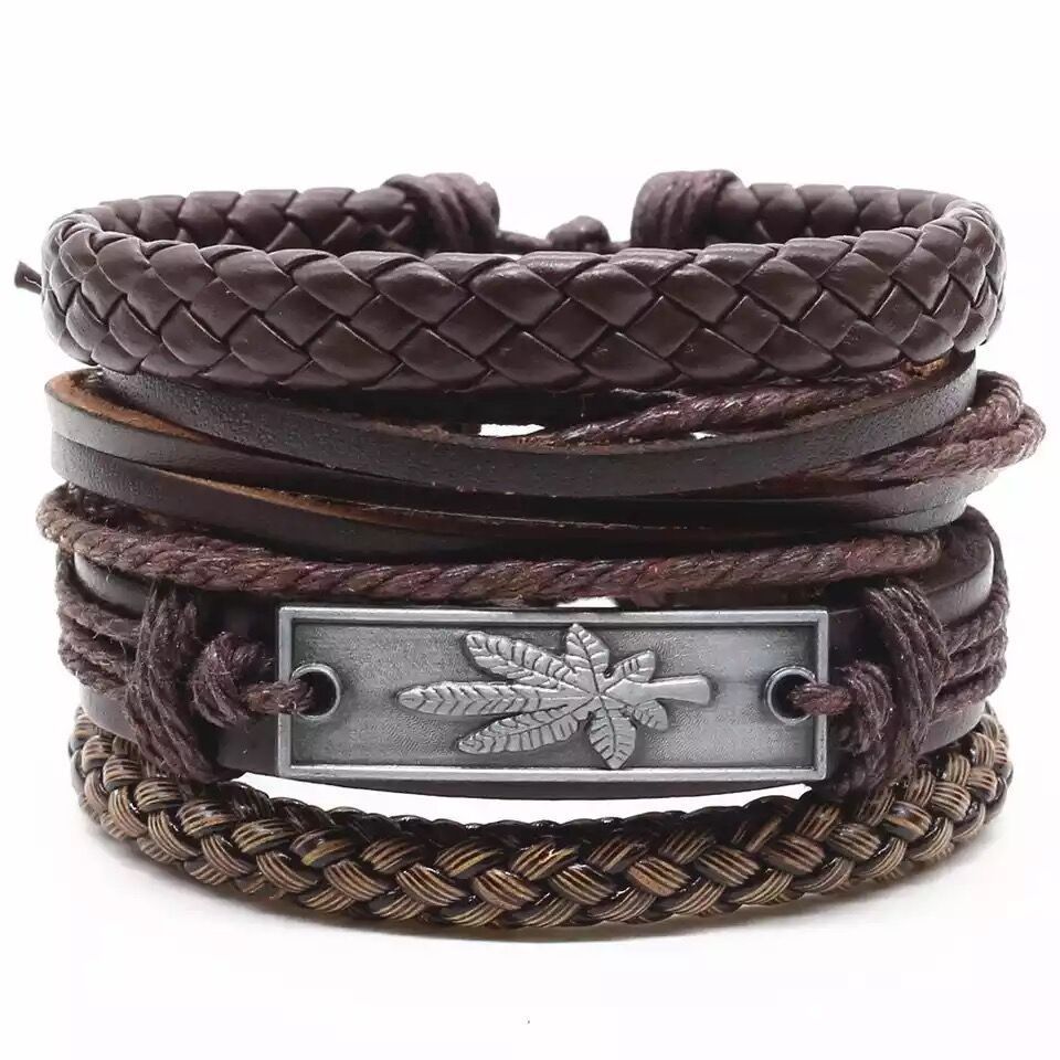 Multi-layer Bracelet Set Vintage-style Jewelry For Men