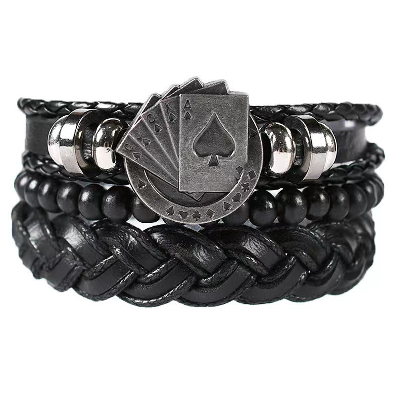 Multi-layer Bracelet Set Vintage-style Jewelry For Men