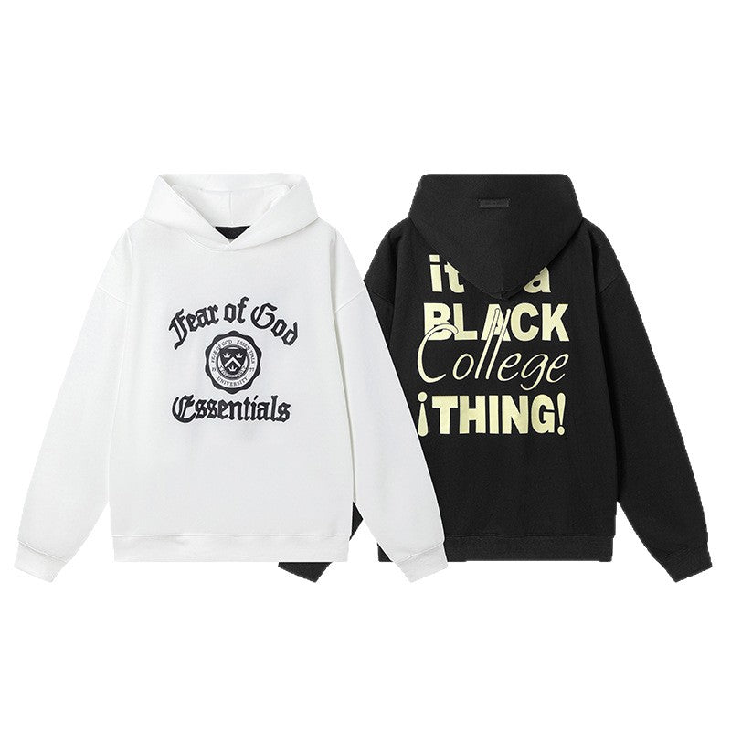 Cutton Letters Fleece-Lined Surplus Essentails American Limited Hooded Sweatshirts For Men And Woment