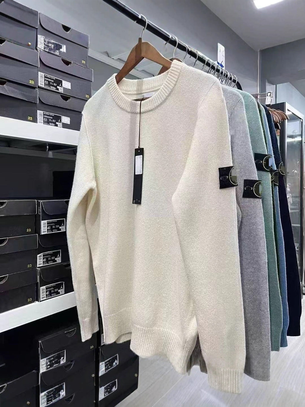 Cutton Pullover Round Neck Loose Knitwear Men And Women Warm Couple Knitwear